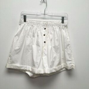 Free People White Cotton Boxer Shorts